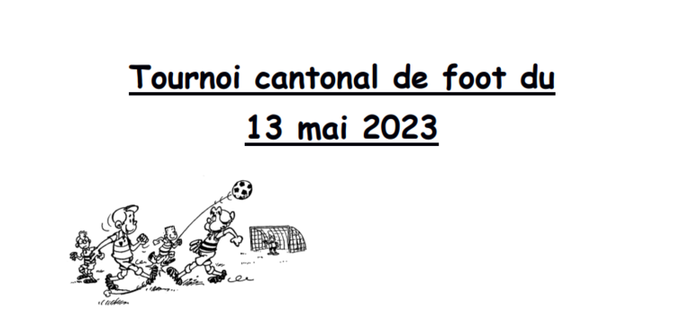 Tournoi cantonal de foot