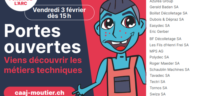 CAAJ Moutier - Portes ouvertes le 3 février 2023 15h-20h